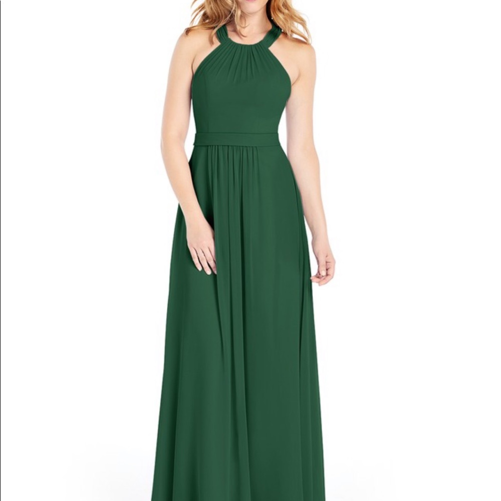 Bridesmaid dress, dark green